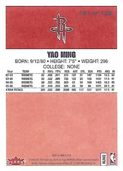 2006-07 Fleer - 1986-87 20th Anniversary #131 Yao Ming Back