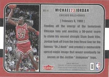 2006-07 Fleer - Jordan's Greatest Moments #MJ-4 Michael Jordan Back