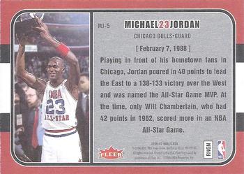 2006-07 Fleer - Jordan's Greatest Moments #MJ-5 Michael Jordan Back