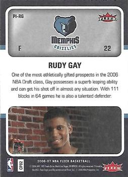 2006-07 Fleer - Michael Jordan's Platinum Influence #PI-RG Rudy Gay Back