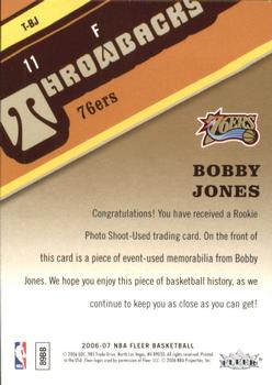 2006-07 Fleer - Throwbacks #T-BJ Bobby Jones Back