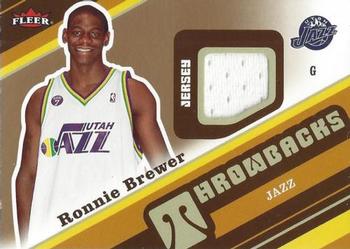 2006-07 Fleer - Throwbacks #T-RB Ronnie Brewer Front