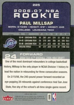 2006-07 Fleer - Walmart Exclusive Rookies #225 Paul Millsap Back