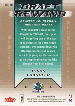 2006-07 Fleer Hot Prospects - Draft Rewind #DR-TC Tyson Chandler Back
