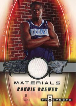 2006-07 Fleer Hot Prospects - Hot Materials Jerseys #HM-RB Ronnie Brewer Front