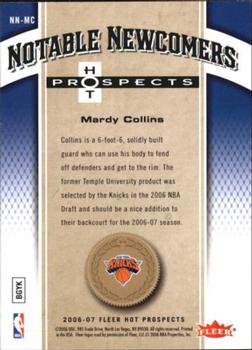 2006-07 Fleer Hot Prospects - Notable Newcomers #NN-MC Mardy Collins Back