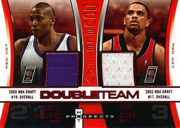 2006-07 Fleer Hot Prospects - Red Hot Double Team Memorabilia #DT-MD Jamaal Magloire / Juan Dixon Front