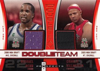 2006-07 Fleer Hot Prospects - Red Hot Double Team Memorabilia #DT-RV Michael Redd / Charlie Villanueva Front