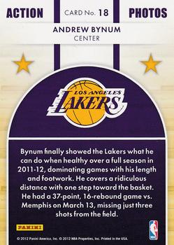 2012-13 Hoops - Action Photos #18 Andrew Bynum Back