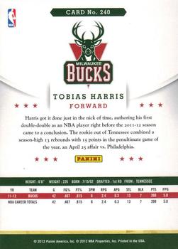 2012-13 Hoops - Artist's Proofs #240 Tobias Harris Back
