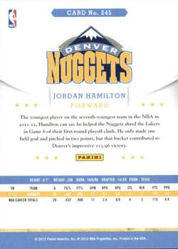 2012-13 Hoops - Artist's Proofs #245 Jordan Hamilton Back