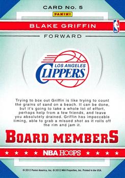 2012-13 Hoops - Board Members #5 Blake Griffin Back