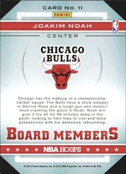2012-13 Hoops - Board Members #11 Joakim Noah Back