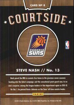 2012-13 Hoops - Courtside #8 Steve Nash Back