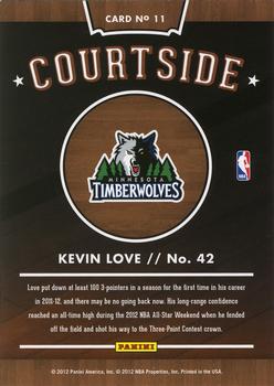 2012-13 Hoops - Courtside #11 Kevin Love Back