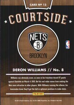 2012-13 Hoops - Courtside #13 Deron Williams Back