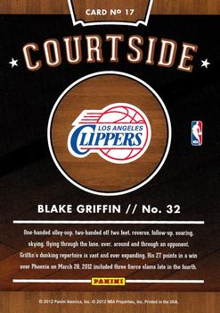 2012-13 Hoops - Courtside #17 Blake Griffin Back