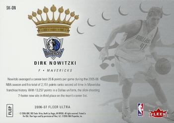 2006-07 Ultra - Scoring Kings #SK-DN Dirk Nowitzki Back