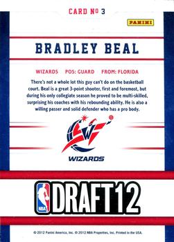 2012-13 Hoops - Draft Night #3 Bradley Beal Back