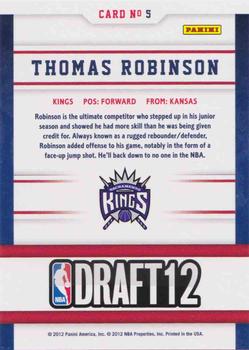 2012-13 Hoops - Draft Night #5 Thomas Robinson Back