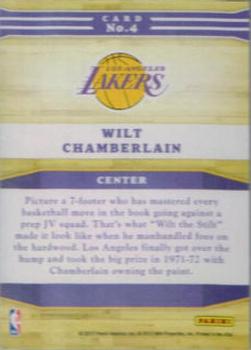 2012-13 Hoops - Franchise Greats #4 Wilt Chamberlain Back
