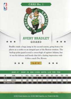 2012-13 Hoops - Glossy #1 Avery Bradley Back
