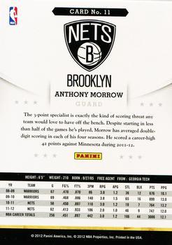 2012-13 Hoops - Glossy #11 Anthony Morrow Back