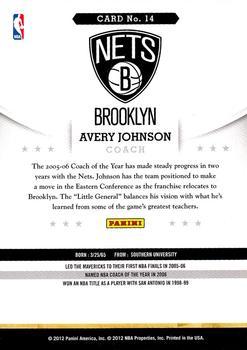 2012-13 Hoops - Glossy #14 Avery Johnson Back