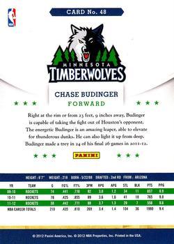 2012-13 Hoops - Glossy #48 Chase Budinger Back