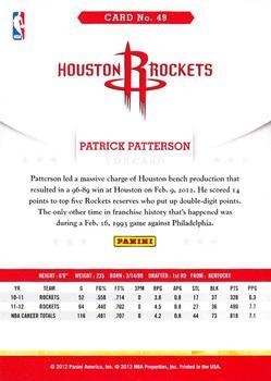 2012-13 Hoops - Glossy #49 Patrick Patterson Back