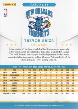 2012-13 Hoops - Glossy #65 Trevor Ariza Back