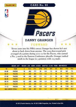 2012-13 Hoops - Glossy #93 Danny Granger Back