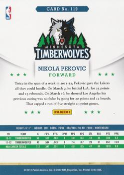 2012-13 Hoops - Glossy #119 Nikola Pekovic Back