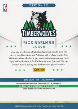 2012-13 Hoops - Glossy #123 Rick Adelman Back