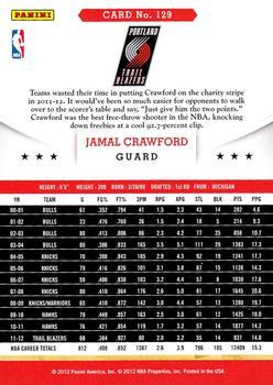 2012-13 Hoops - Glossy #129 Jamal Crawford Back
