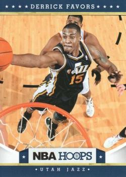 2012-13 Hoops - Glossy #145 Derrick Favors Front