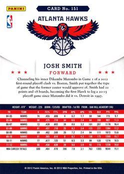 2012-13 Hoops - Glossy #151 Josh Smith Back