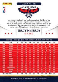 2012-13 Hoops - Glossy #152 Tracy McGrady Back
