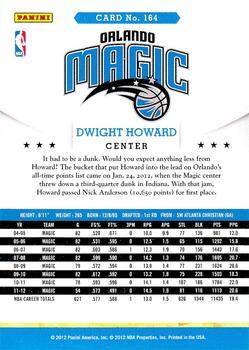 2012-13 Hoops - Glossy #164 Dwight Howard Back