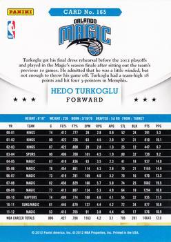2012-13 Hoops - Glossy #165 Hedo Turkoglu Back