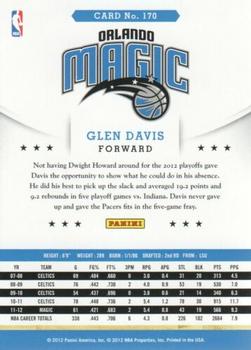 2012-13 Hoops - Glossy #170 Glen Davis Back