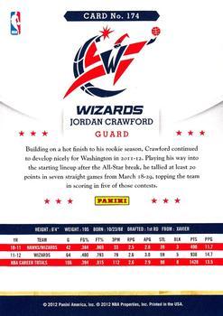 2012-13 Hoops - Glossy #174 Jordan Crawford Back
