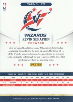 2012-13 Hoops - Glossy #176 Kevin Seraphin Back