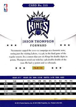 2012-13 Hoops - Glossy #215 Jason Thompson Back