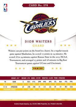 2012-13 Hoops - Glossy #278 Dion Waiters Back