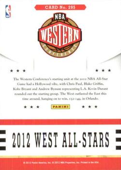 2012-13 Hoops - Glossy #295 2012 West All-Stars Back