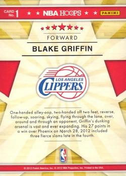 2012-13 Hoops - Rising Stars #1 Blake Griffin Back