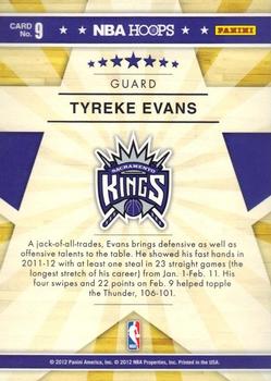 2012-13 Hoops - Rising Stars #9 Tyreke Evans Back