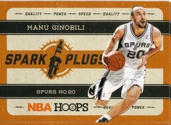 2012-13 Hoops - Spark Plugs #3 Manu Ginobili Front