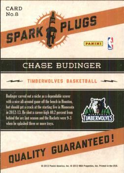 2012-13 Hoops - Spark Plugs #8 Chase Budinger Back
